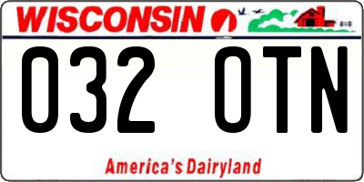 WI license plate 032OTN
