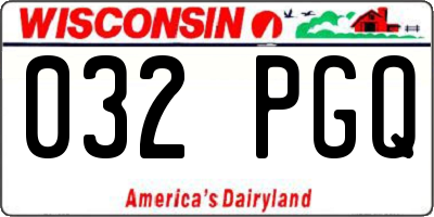 WI license plate 032PGQ