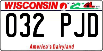 WI license plate 032PJD