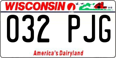 WI license plate 032PJG