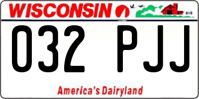 WI license plate 032PJJ