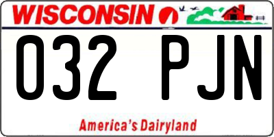 WI license plate 032PJN