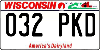 WI license plate 032PKD