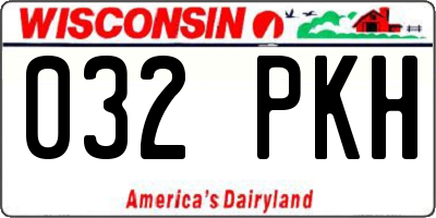 WI license plate 032PKH