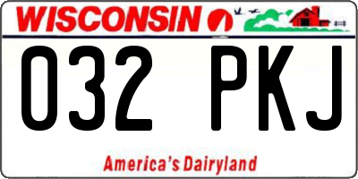 WI license plate 032PKJ