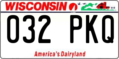 WI license plate 032PKQ