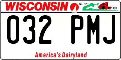 WI license plate 032PMJ
