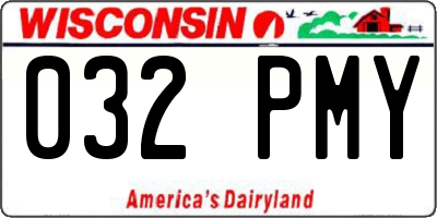 WI license plate 032PMY