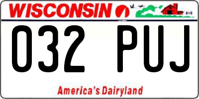 WI license plate 032PUJ