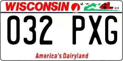 WI license plate 032PXG