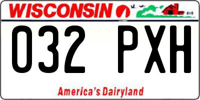 WI license plate 032PXH