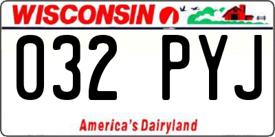 WI license plate 032PYJ