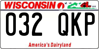 WI license plate 032QKP