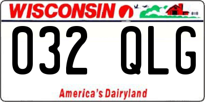 WI license plate 032QLG