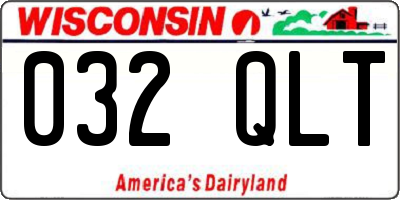 WI license plate 032QLT