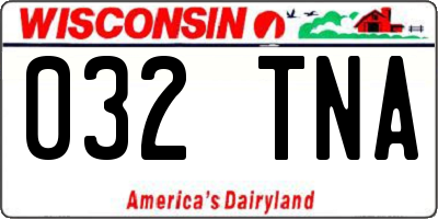 WI license plate 032TNA