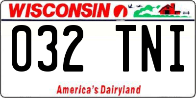 WI license plate 032TNI
