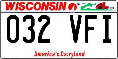 WI license plate 032VFI