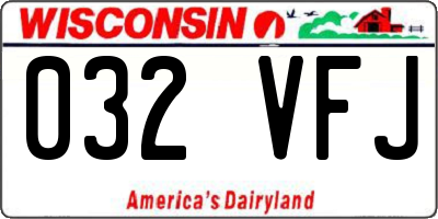 WI license plate 032VFJ