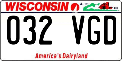 WI license plate 032VGD