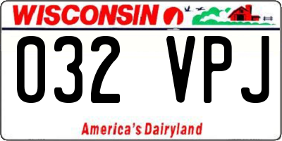 WI license plate 032VPJ
