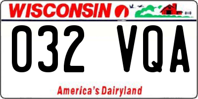 WI license plate 032VQA