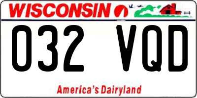 WI license plate 032VQD