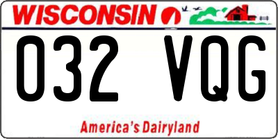 WI license plate 032VQG