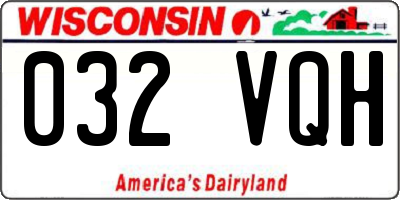 WI license plate 032VQH