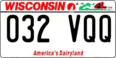 WI license plate 032VQQ