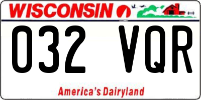 WI license plate 032VQR