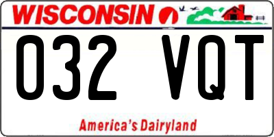 WI license plate 032VQT
