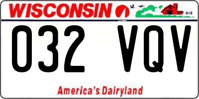 WI license plate 032VQV