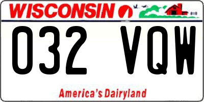 WI license plate 032VQW