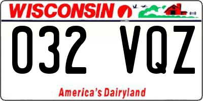 WI license plate 032VQZ
