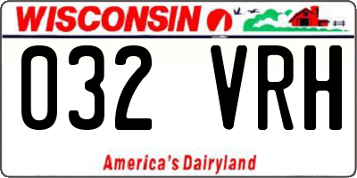 WI license plate 032VRH