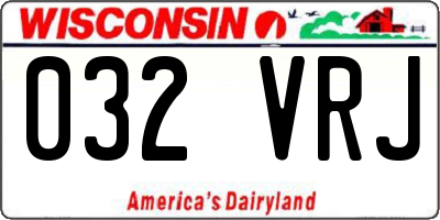 WI license plate 032VRJ