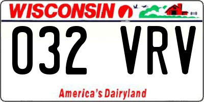 WI license plate 032VRV