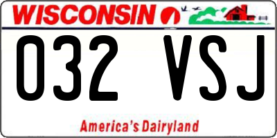 WI license plate 032VSJ
