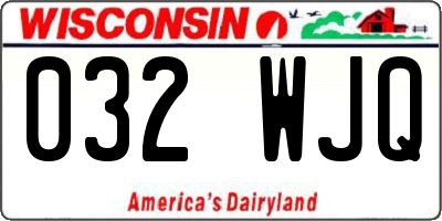 WI license plate 032WJQ