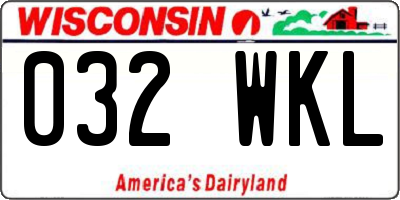 WI license plate 032WKL
