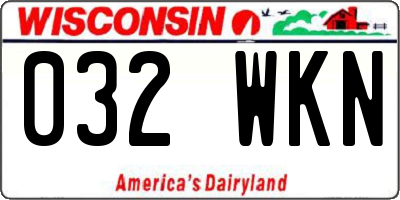 WI license plate 032WKN