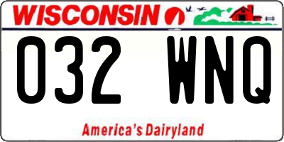 WI license plate 032WNQ