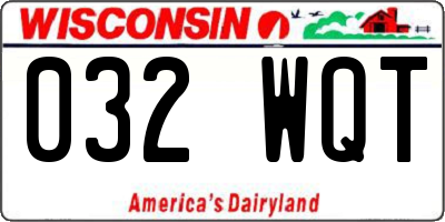 WI license plate 032WQT