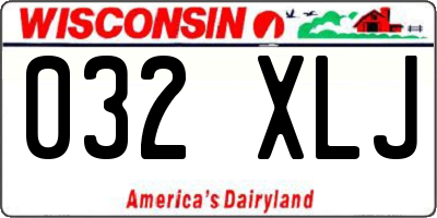 WI license plate 032XLJ