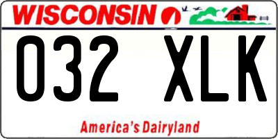WI license plate 032XLK