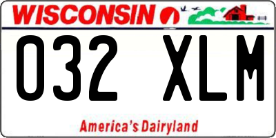 WI license plate 032XLM