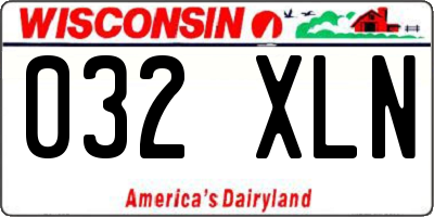WI license plate 032XLN