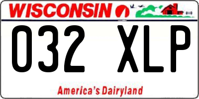 WI license plate 032XLP