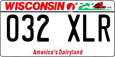 WI license plate 032XLR